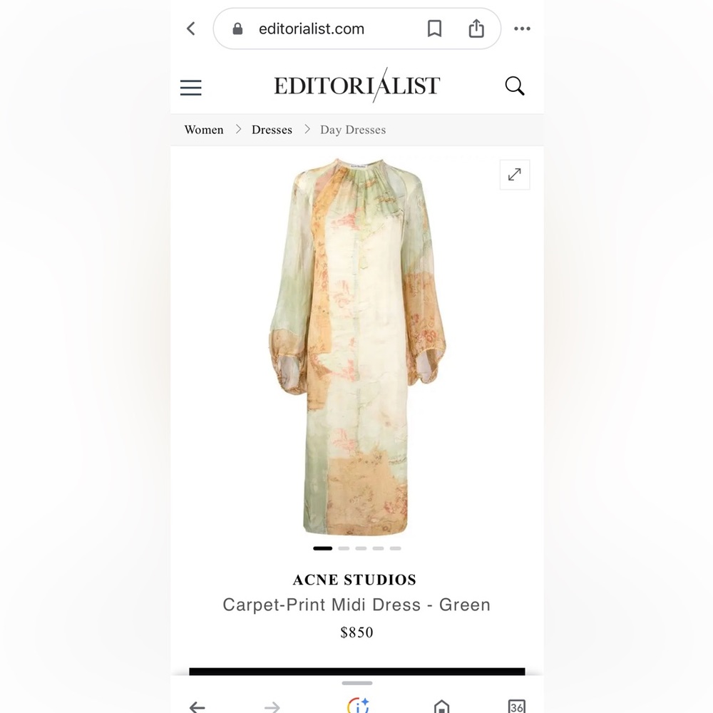 Acne Studios puff sleeve carpet dress - Picture 11 of 13